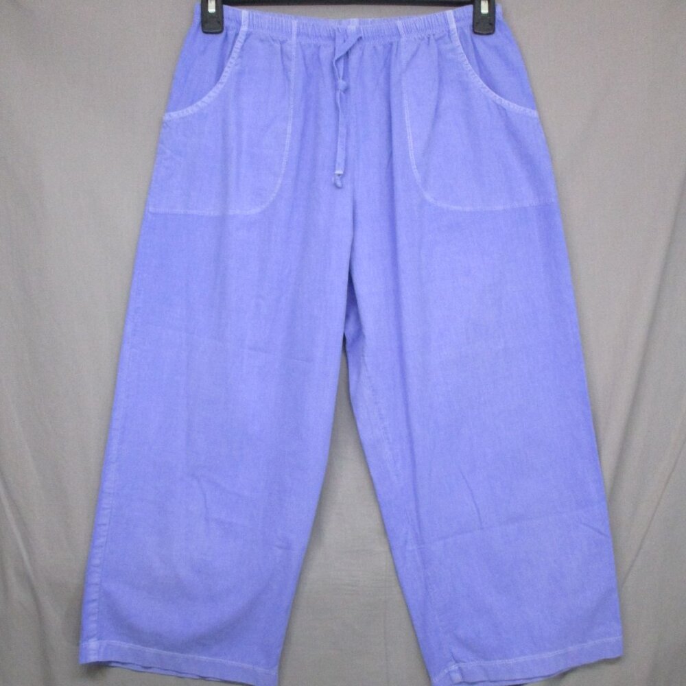 Fresh Produce Wide Leg Gaucho Pants Blue Women Size | L - Picture 1 of 8